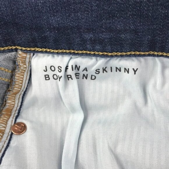 7FAM Womens Size 28 Josefina Mid Rise Button Fly Skinny Boyfriend Jeans - Picture 8 of 16